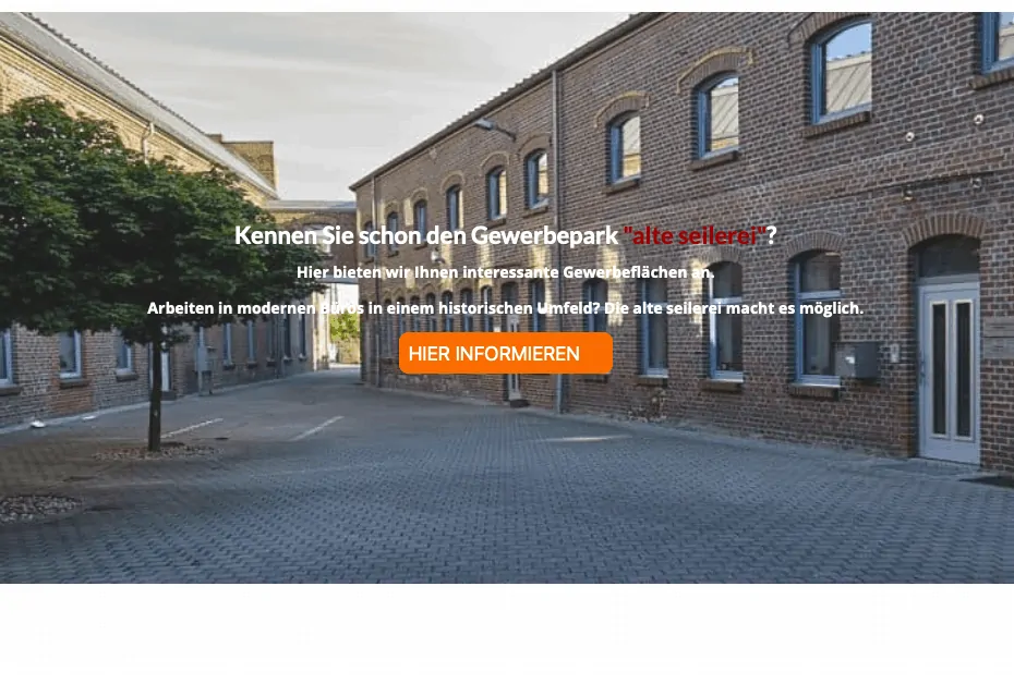 Relaunch Webseite alte seilerei für CW Immobilien Gerresheim von Kommercial Werbeagentur
